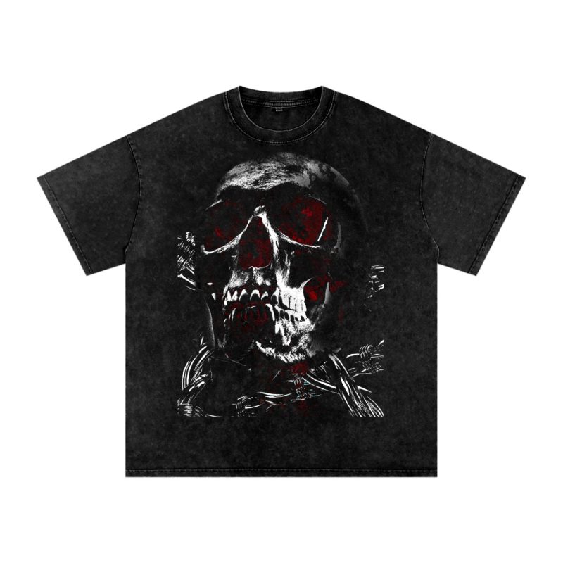 RATIONS by Deus Ego - Snow Washed Oversized Cotton T-Shirt